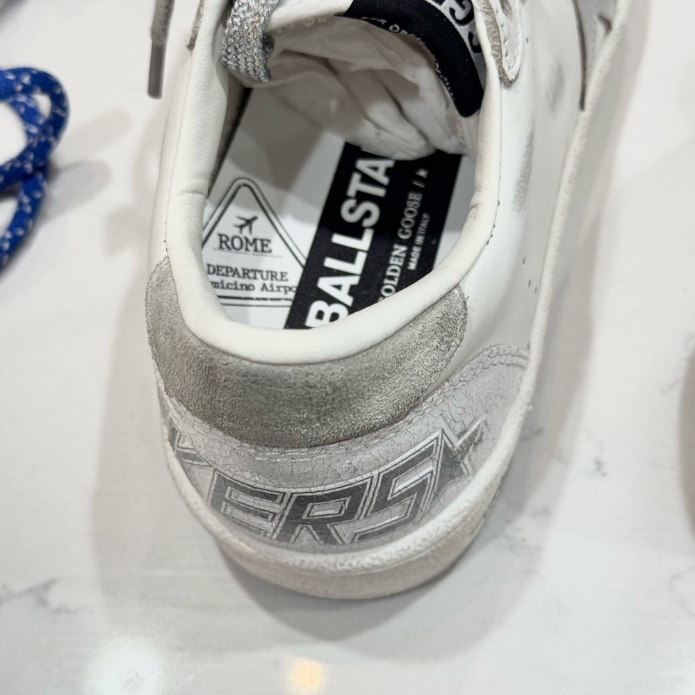 Golden Goose White and Silver Distressed Ball Star - NIB - Picture 7 of 12